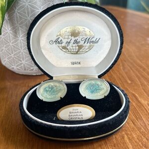 Vintage 1969 Swank Arts of the World Bavarian Crystal Cufflinks